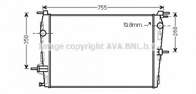 AVA QUALITY COOLING rt2458 -  Радиатор, охлаждение двигателя